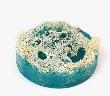 Rich Glycerin Soap with Embedded Exfoliating Loofah