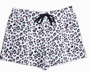 Pajama Shorts - Mini Cheetah Hearts