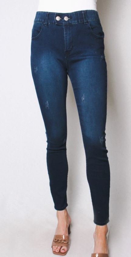 Mid Rise Stretchy Waist Skinny Jeggings