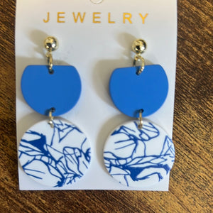 Blue Unique Earrings