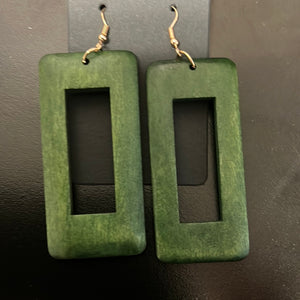 Green Explosion Earrings