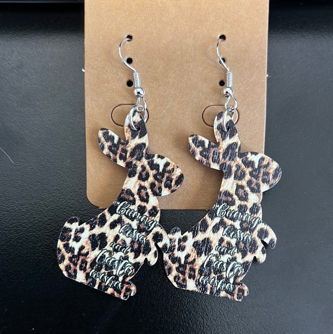Leopard Bunny Earrings