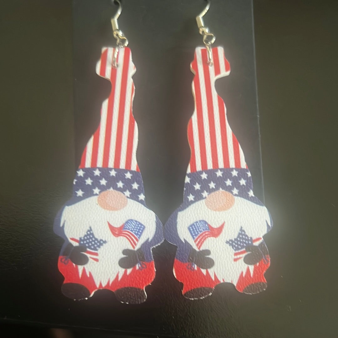 Gnomes 4th July Earrings