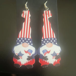 Gnomes 4th July Earrings