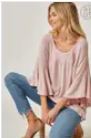 The Rose  -Soft with Flowy Ruffle Sleeve
